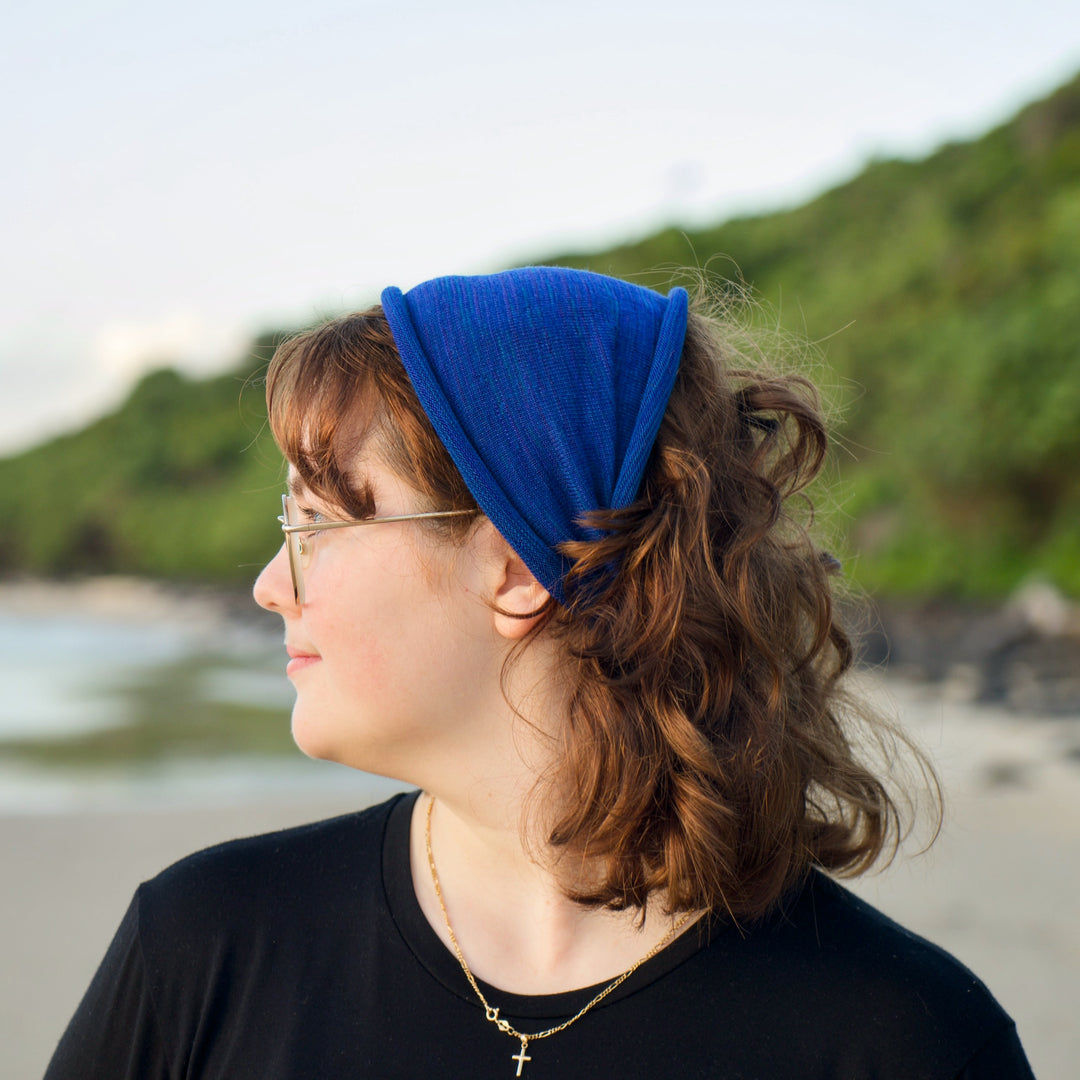 Lapis Blue Merino Wide Headband