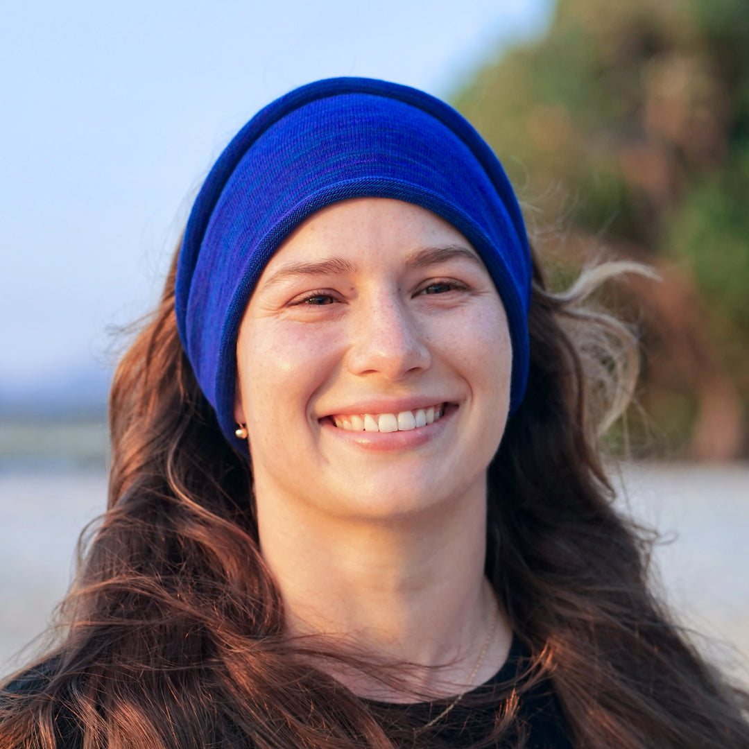 Lapis Blue Merino Wide Headband