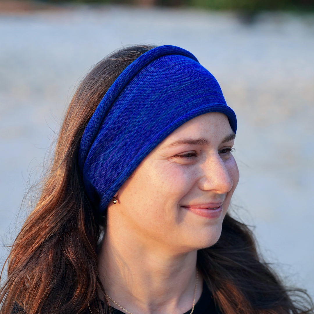 Lapis Blue Merino Wide Headband