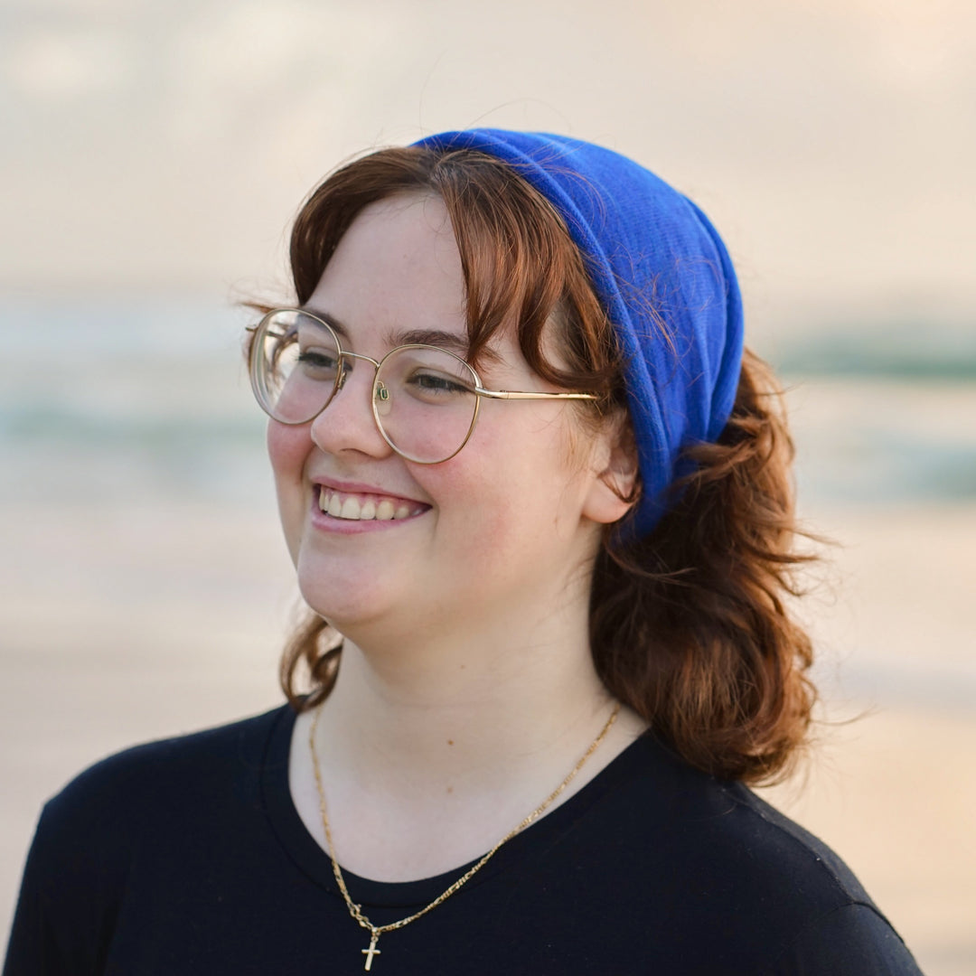 Lapis Blue Merino Wide Headband