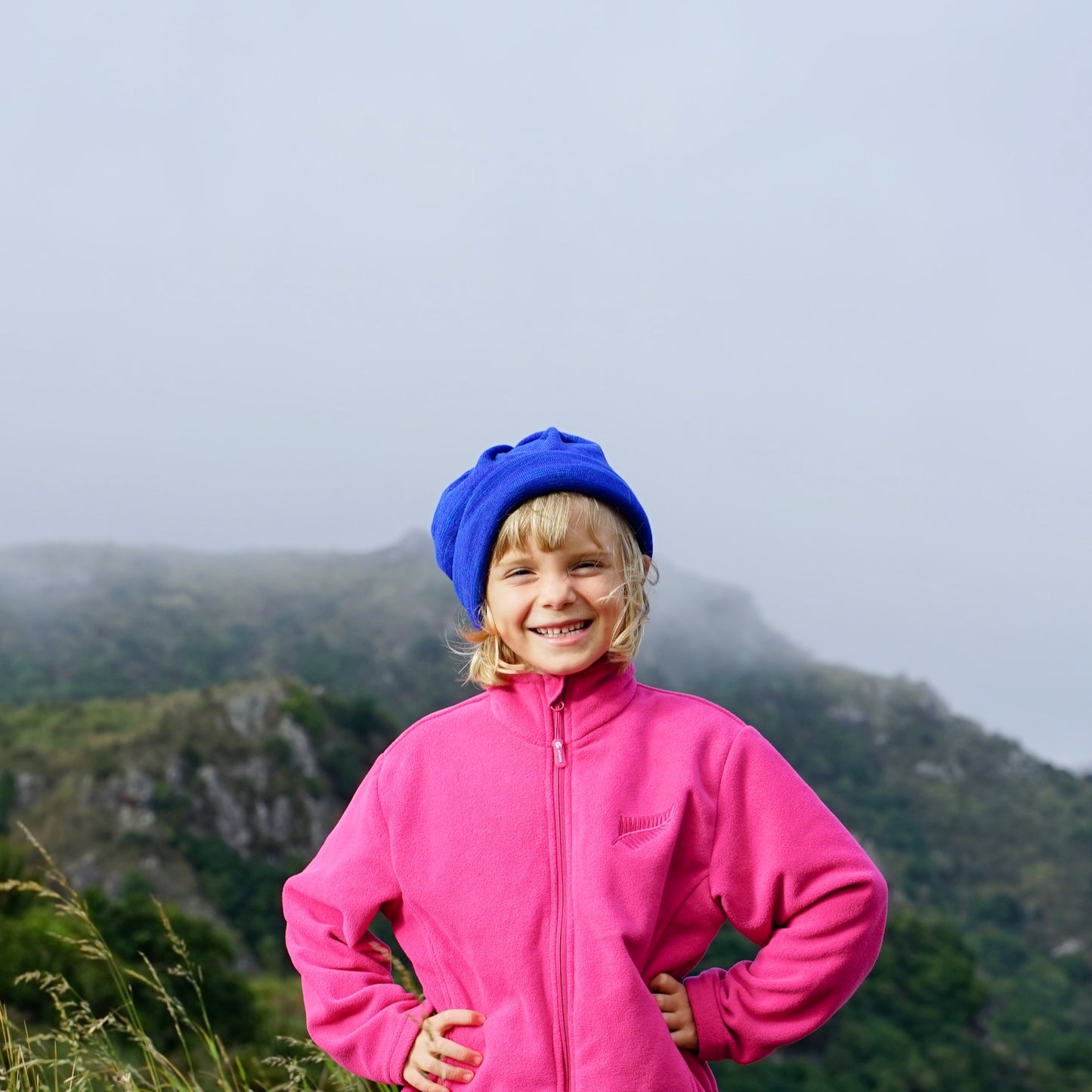 Sapphire Blue Merino Beanie Wrap