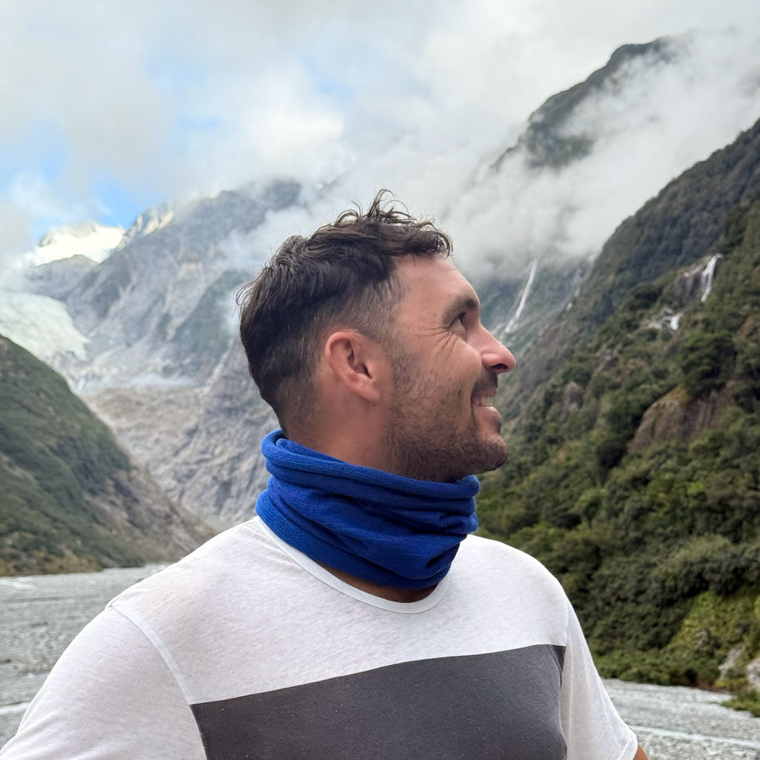 Lapis Blue Merino Beanie Wrap