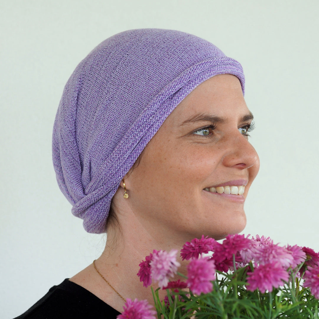 Lilac Cream Turban Wrap/ Head Wrap