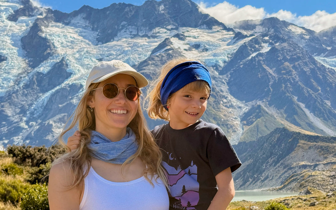Merino Beanie Wrap - Ice Blues
