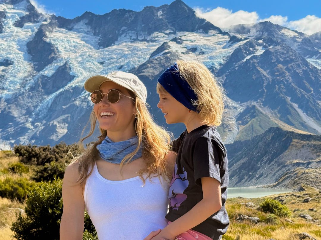 Merino Beanie Wrap - Ice Blues