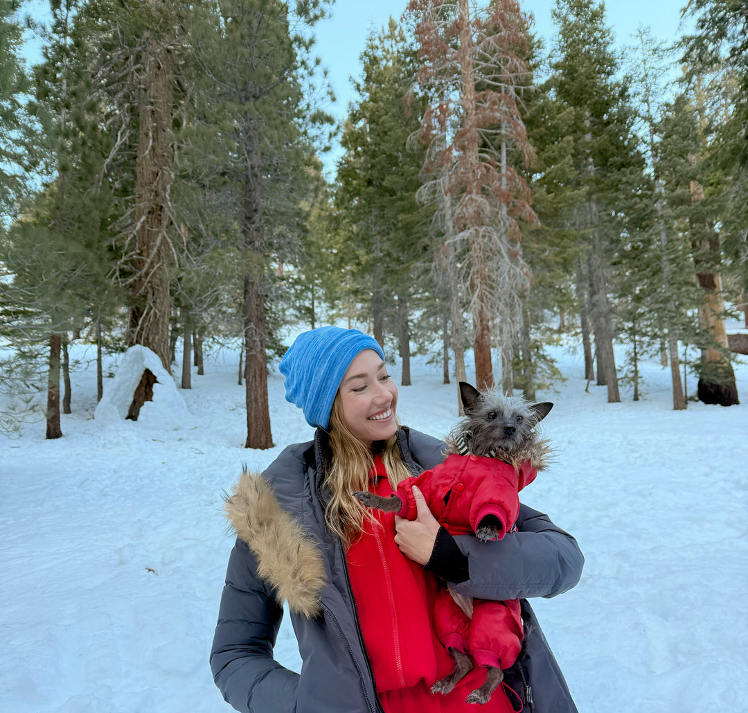 Merino Beanie Wrap - Ice Blues