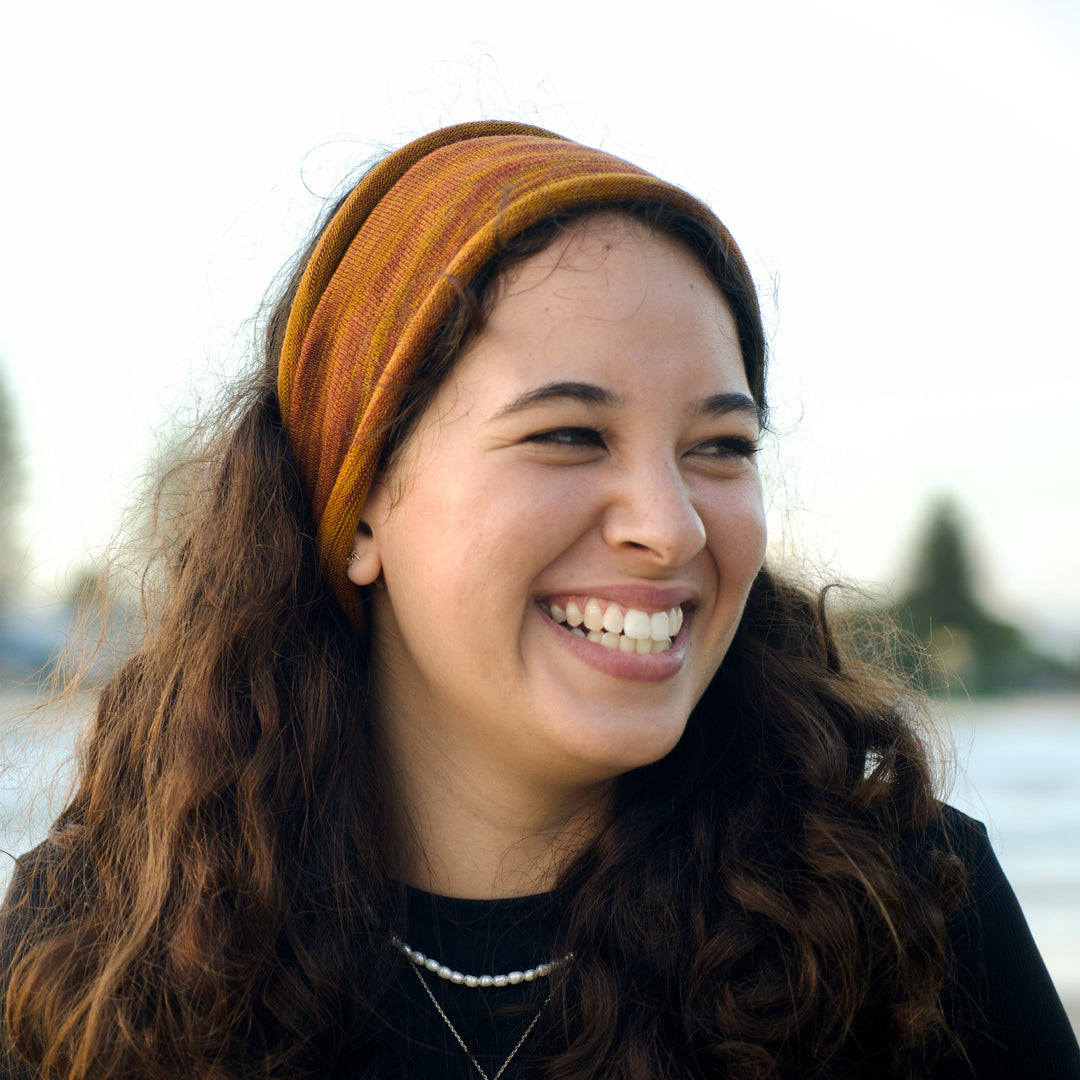 Mustard Tan Merino Wide Headband