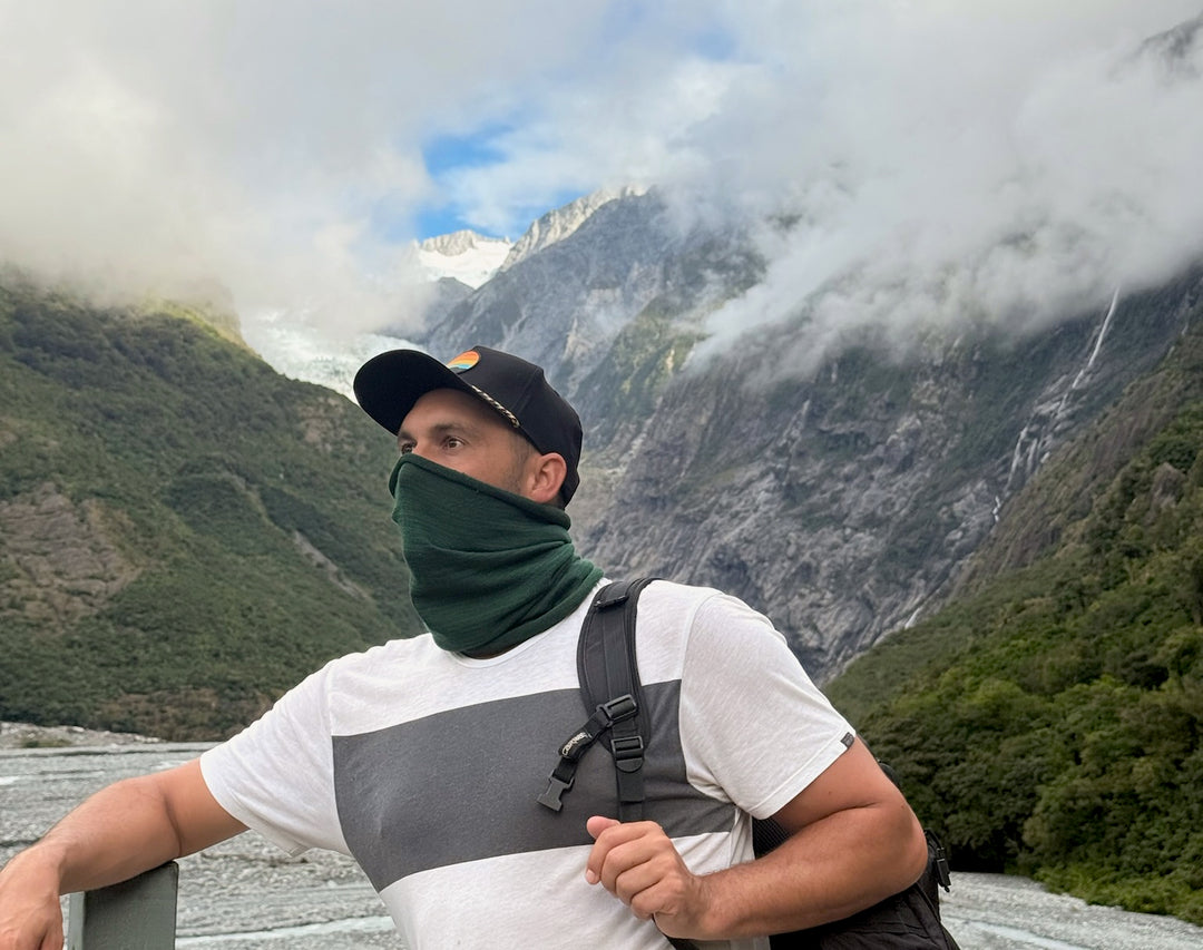Merino Beanie Wrap - Forest Green