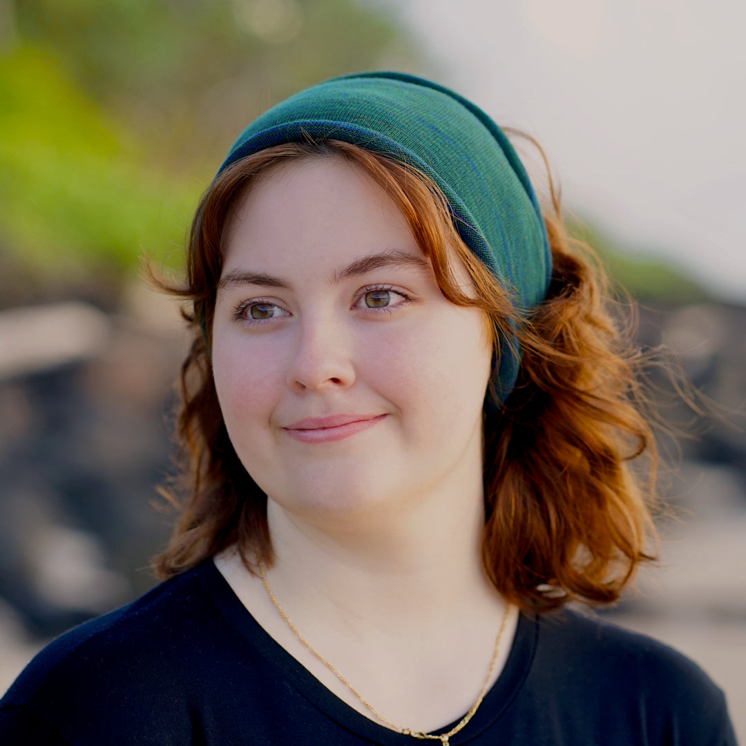 Merino Wide Headband - Forest Green