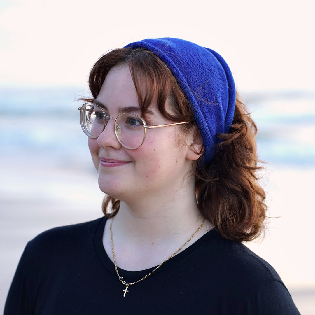 Merino Wide Headband - Lapis Blues