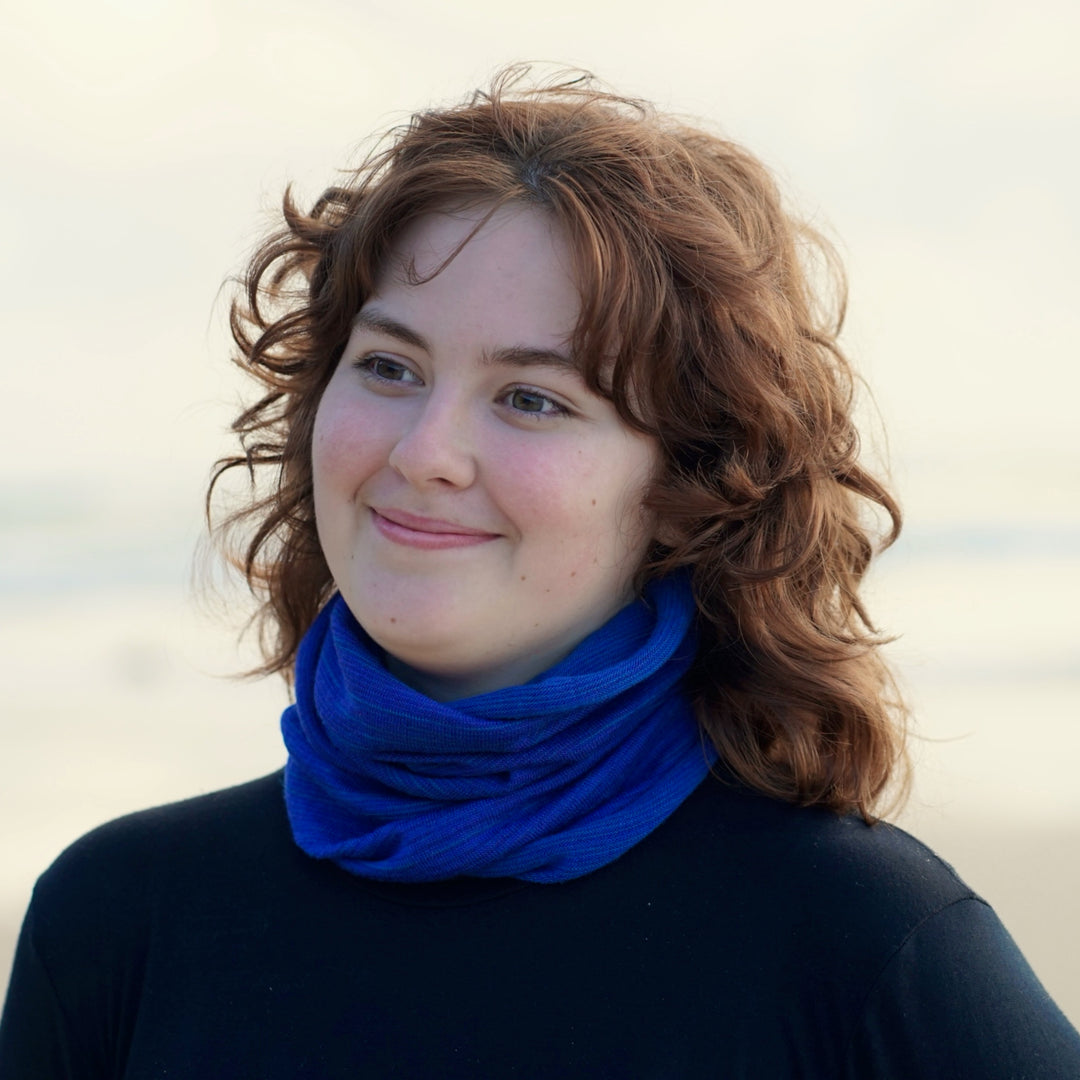 Merino Beanie Wrap - Lapis Blues