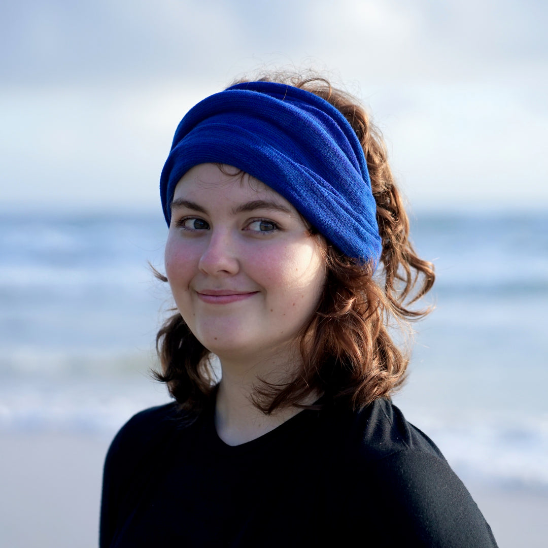 Merino Beanie Wrap - Lapis Blues
