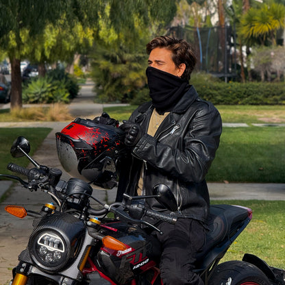Black Merino Beanie Wrap