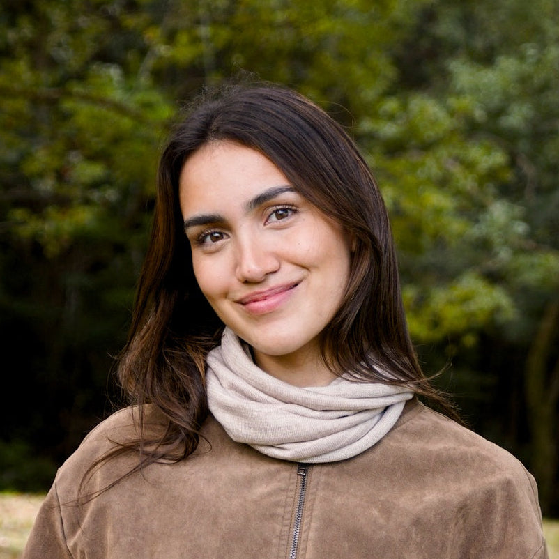 Sand Merino Beanie Wrap