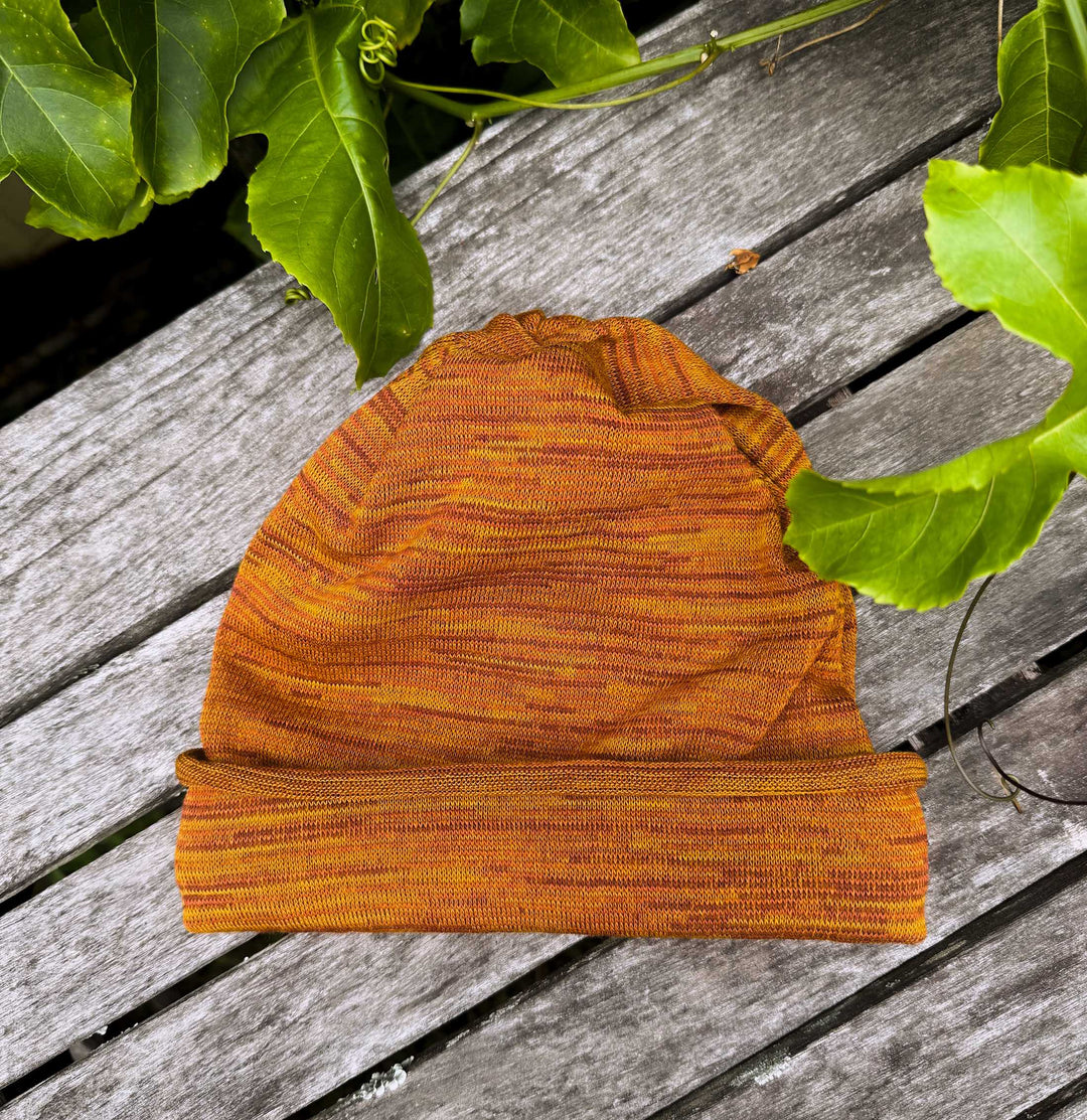 Merino Beanie Wrap - Mustard Tan