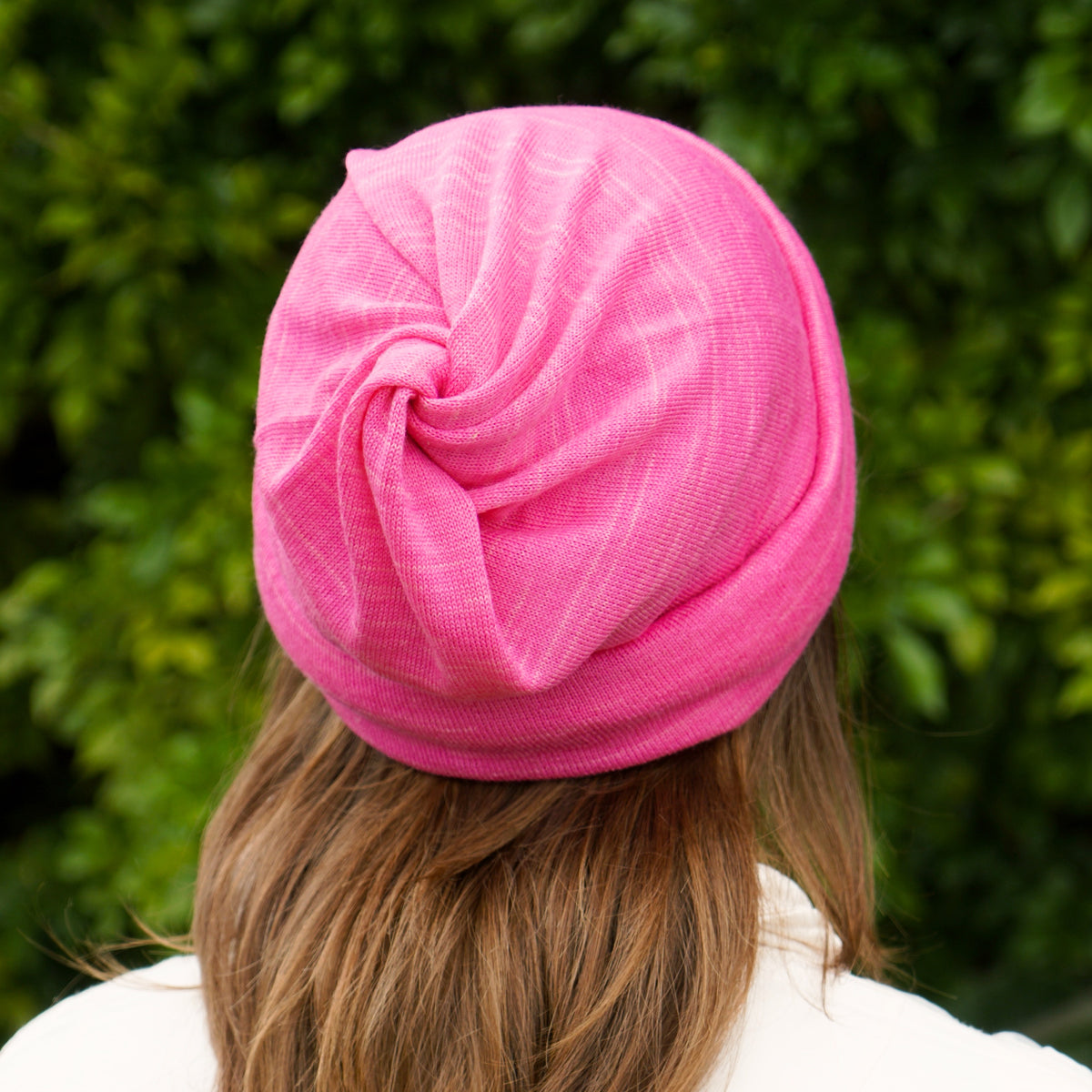 Rose Pink Merino Beanie Wrap