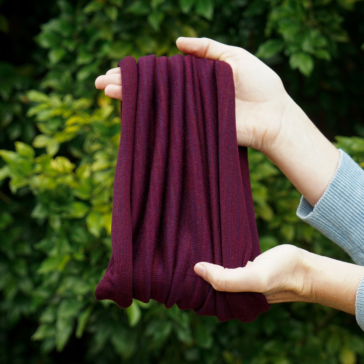 Rustic Plum Merino Beanie Wrap