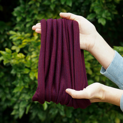 Rustic Plum Merino Beanie Wrap