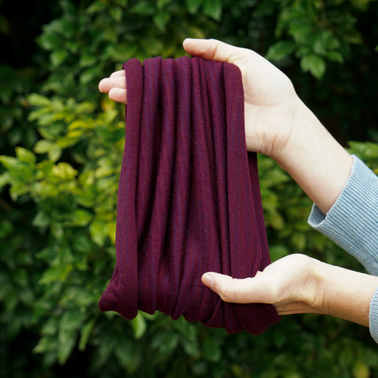 Rustic Plum Merino Beanie Wrap