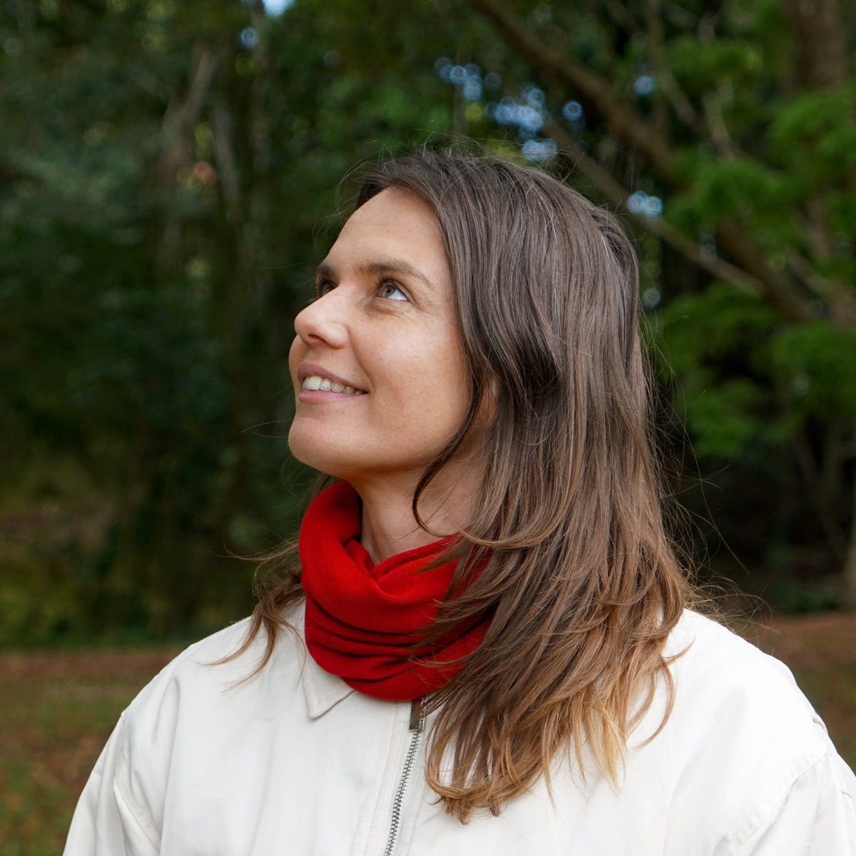 Rich Red Merino Beanie Wrap