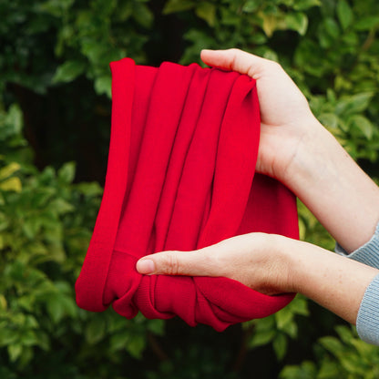 Rich Red Merino Beanie Wrap