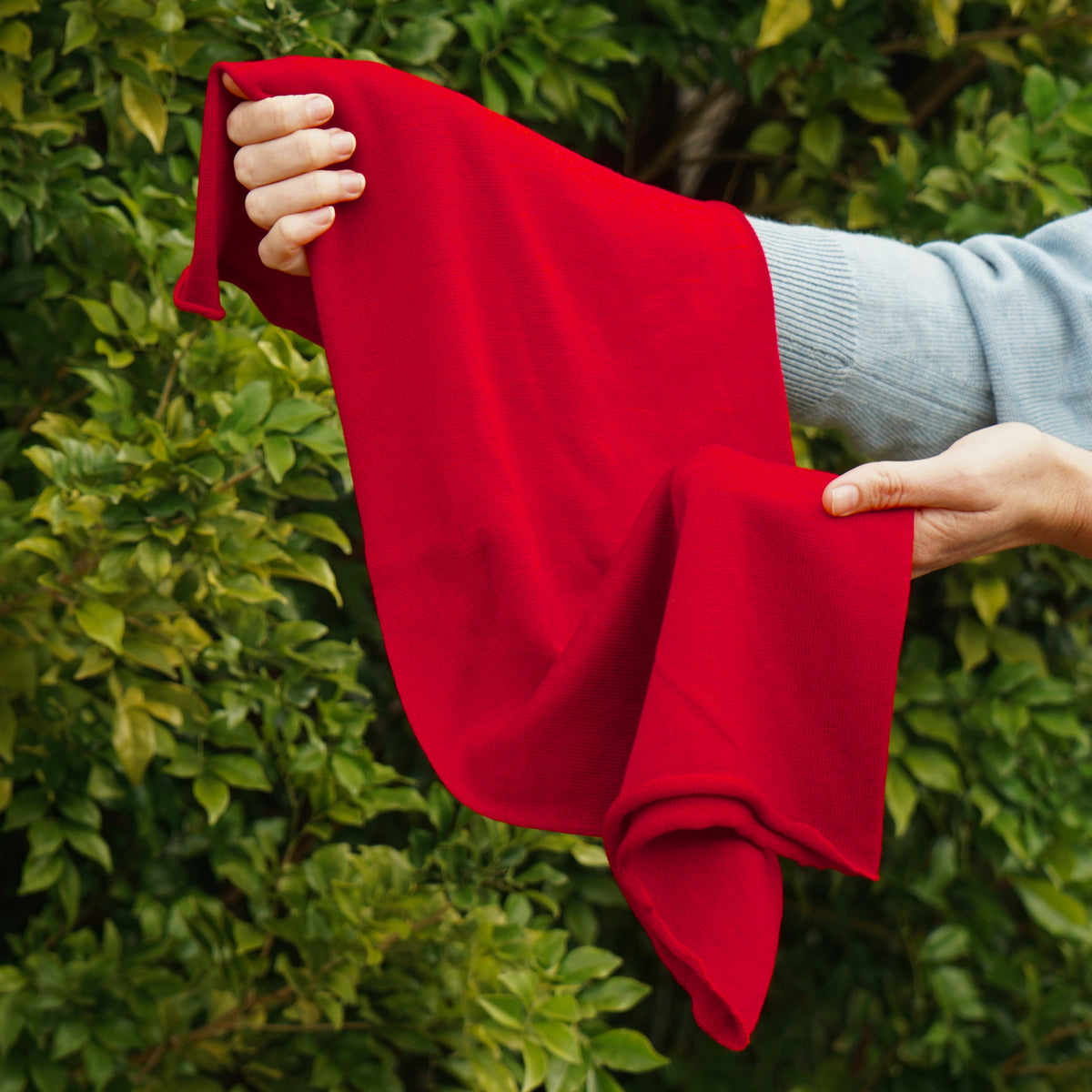 Rich Red Merino Beanie Wrap