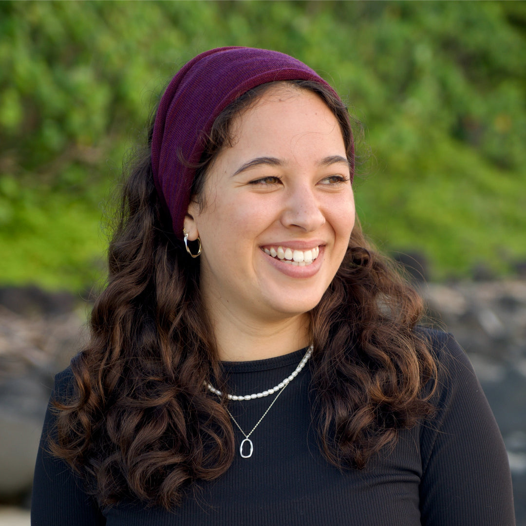 Rustic Plum Merino Wide Headband