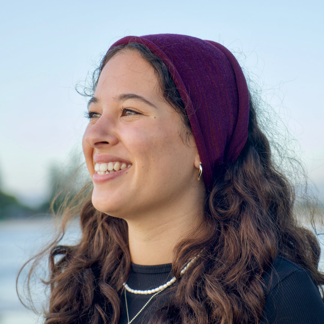 Rustic Plum Merino Wide Headband