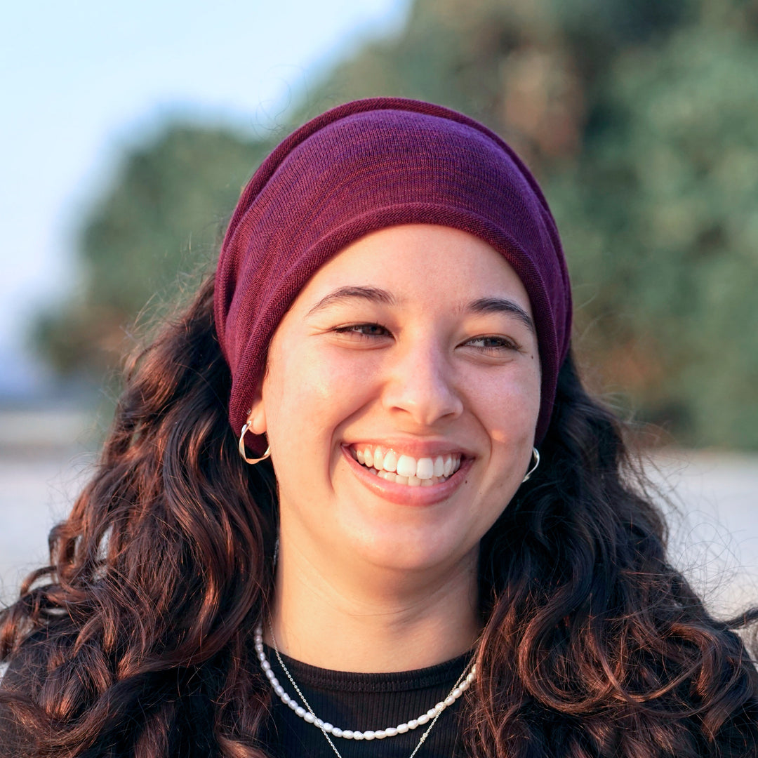 Rustic Plum Merino Wide Headband