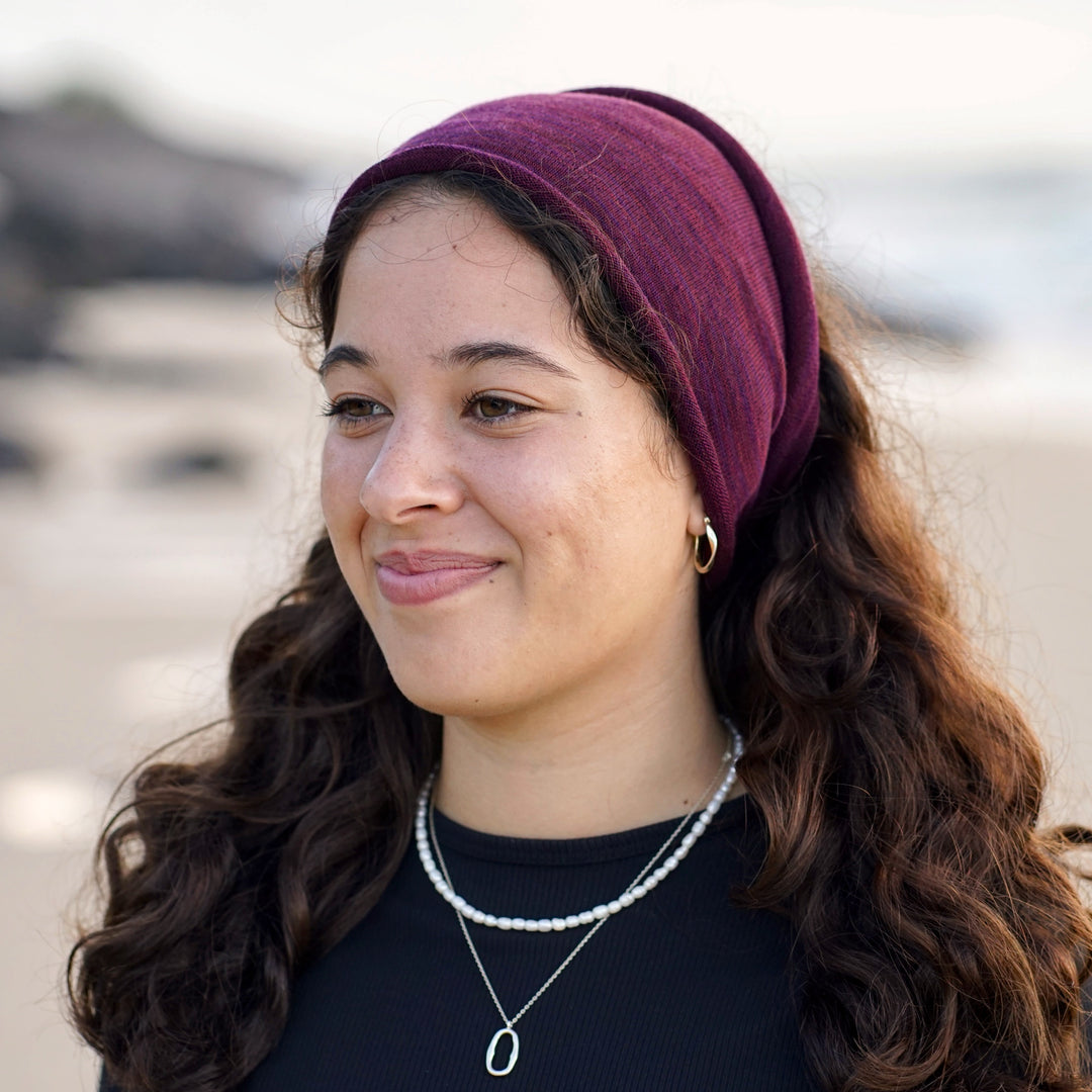 Rustic Plum Merino Wide Headband