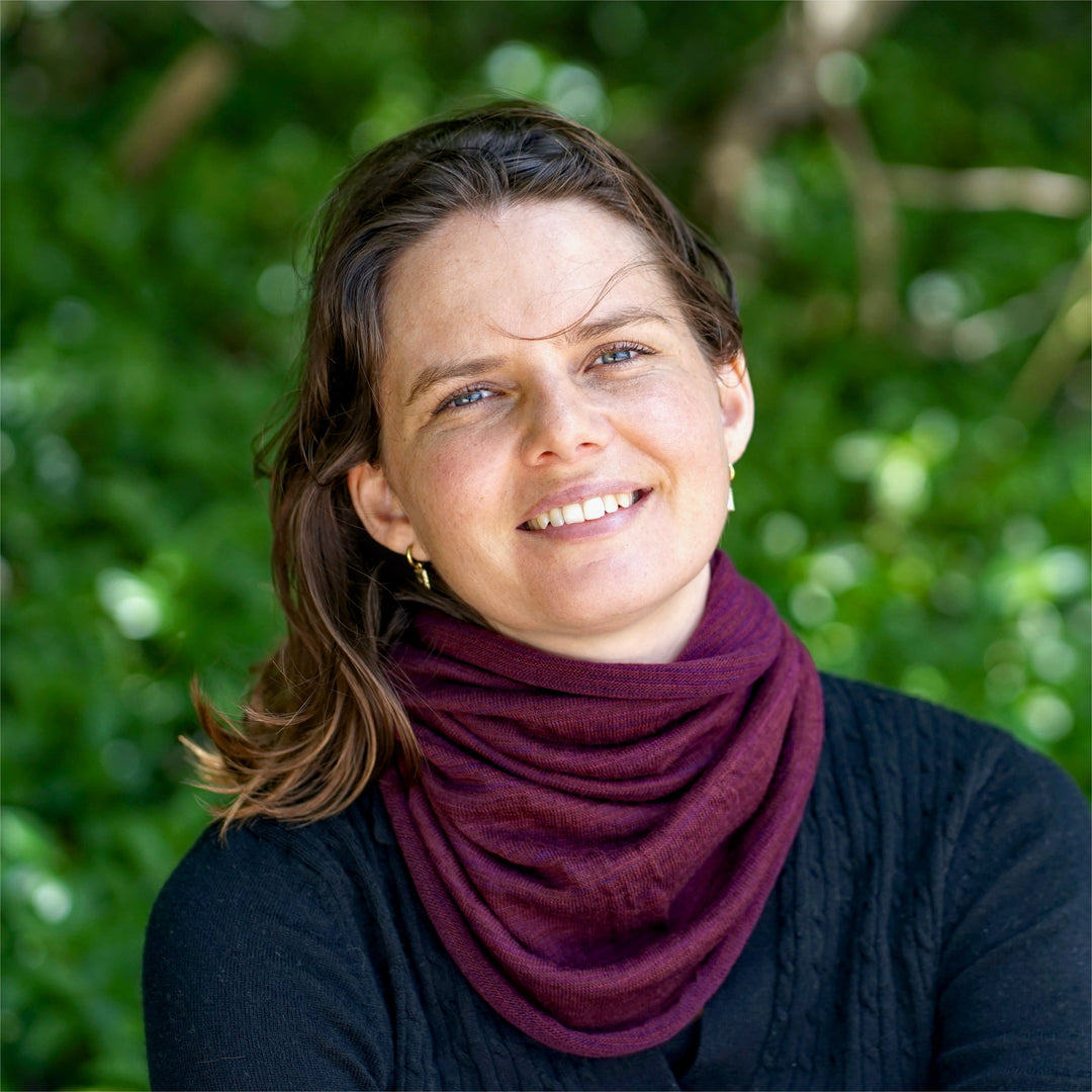 Rustic Plum Merino Beanie Wrap