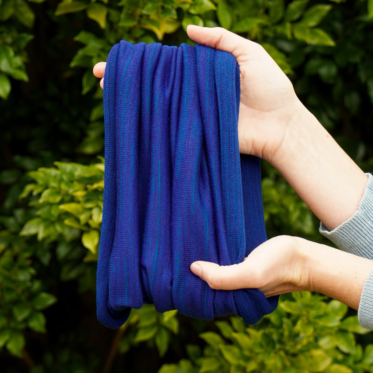 Sapphire Blue Merino Beanie Wrap