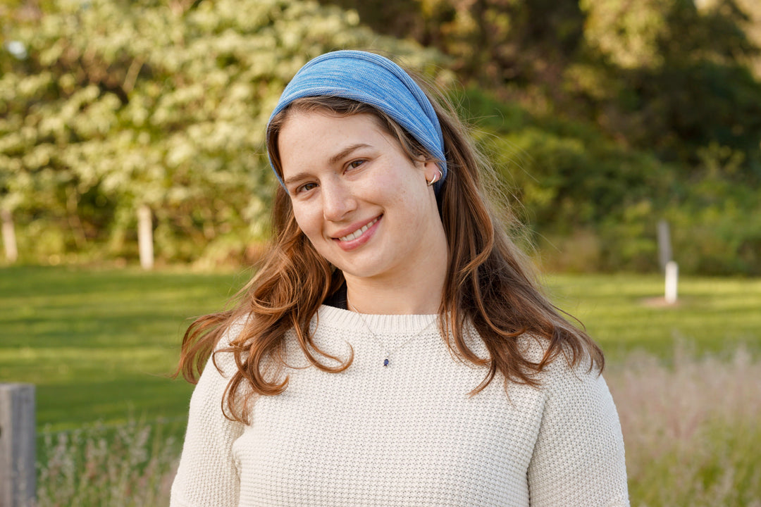 Merino Wide Headband - Ice Blues