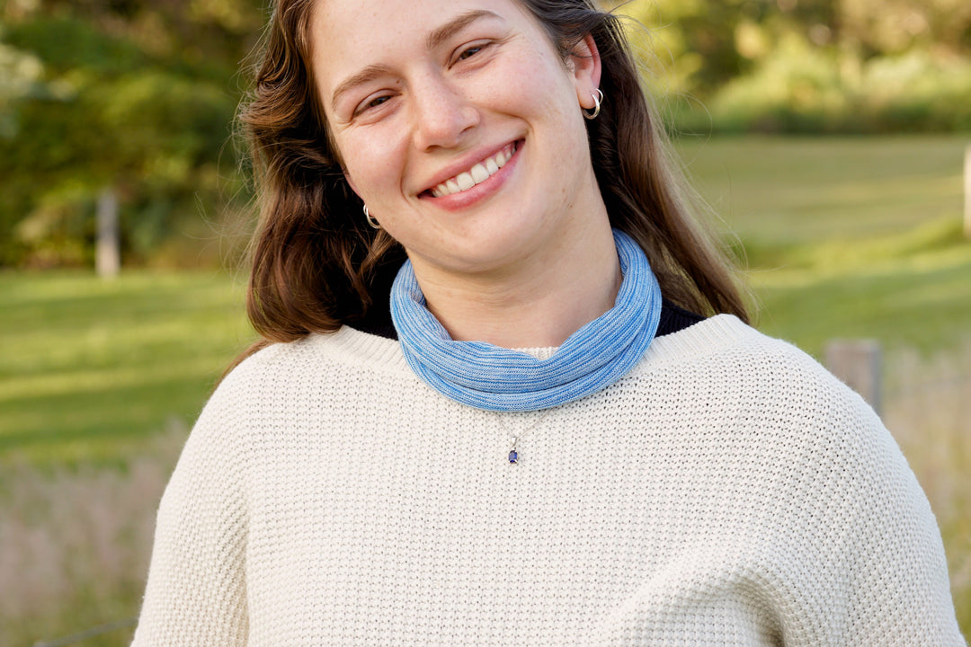 Merino Wide Headband - Ice Blues
