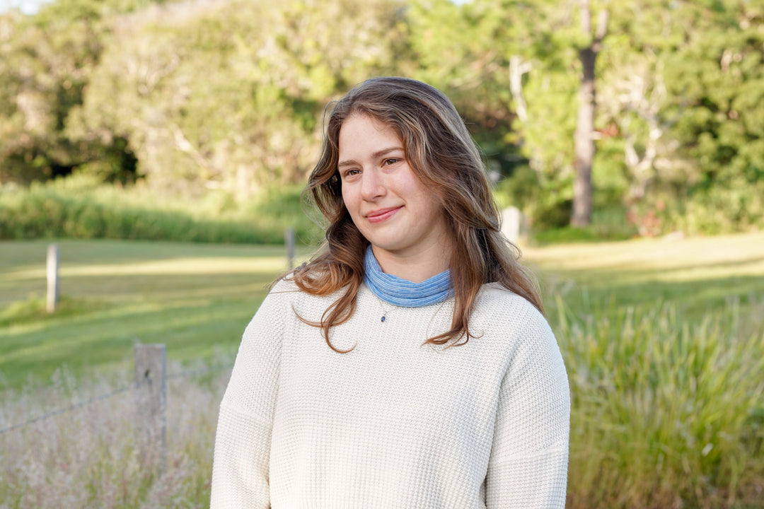 Merino Wide Headband - Ice Blues