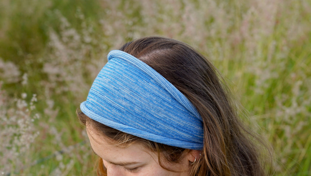 Merino Wide Headband - Ice Blues