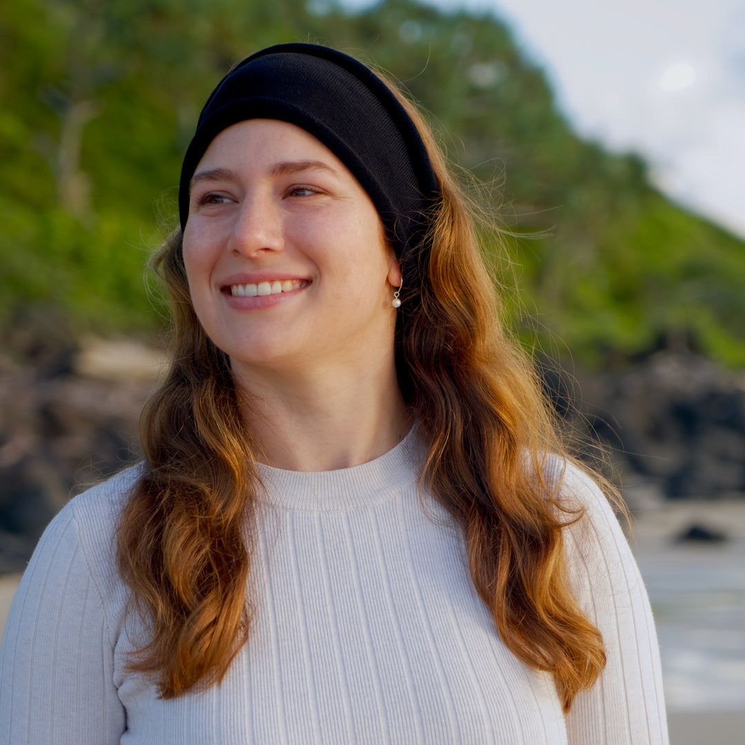 Merino Wide Headband - Black