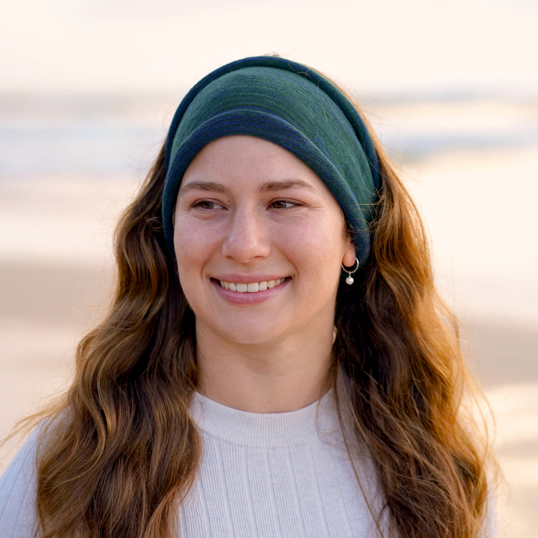 Merino Wide Headband - Forest Green