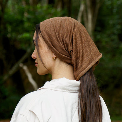 Tan Merino Beanie Wrap