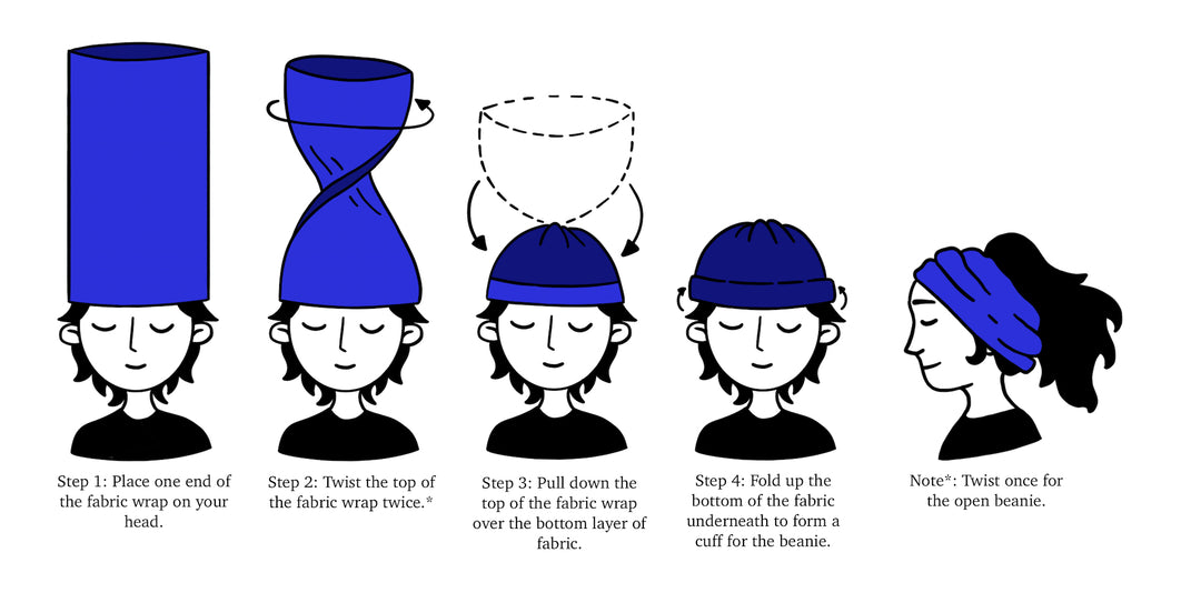 Merino Beanie Wrap - Lapis Blues