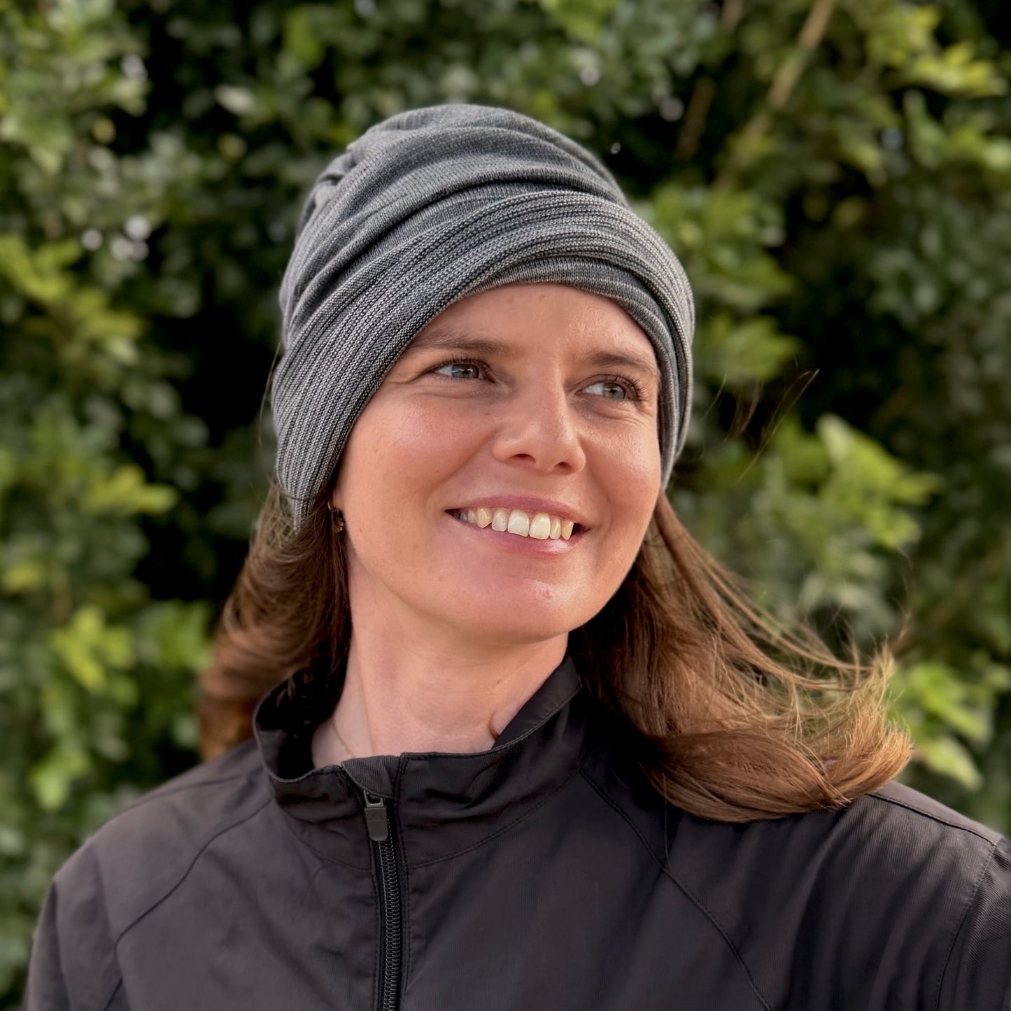 Grey Delight Merino Beanie Wrap