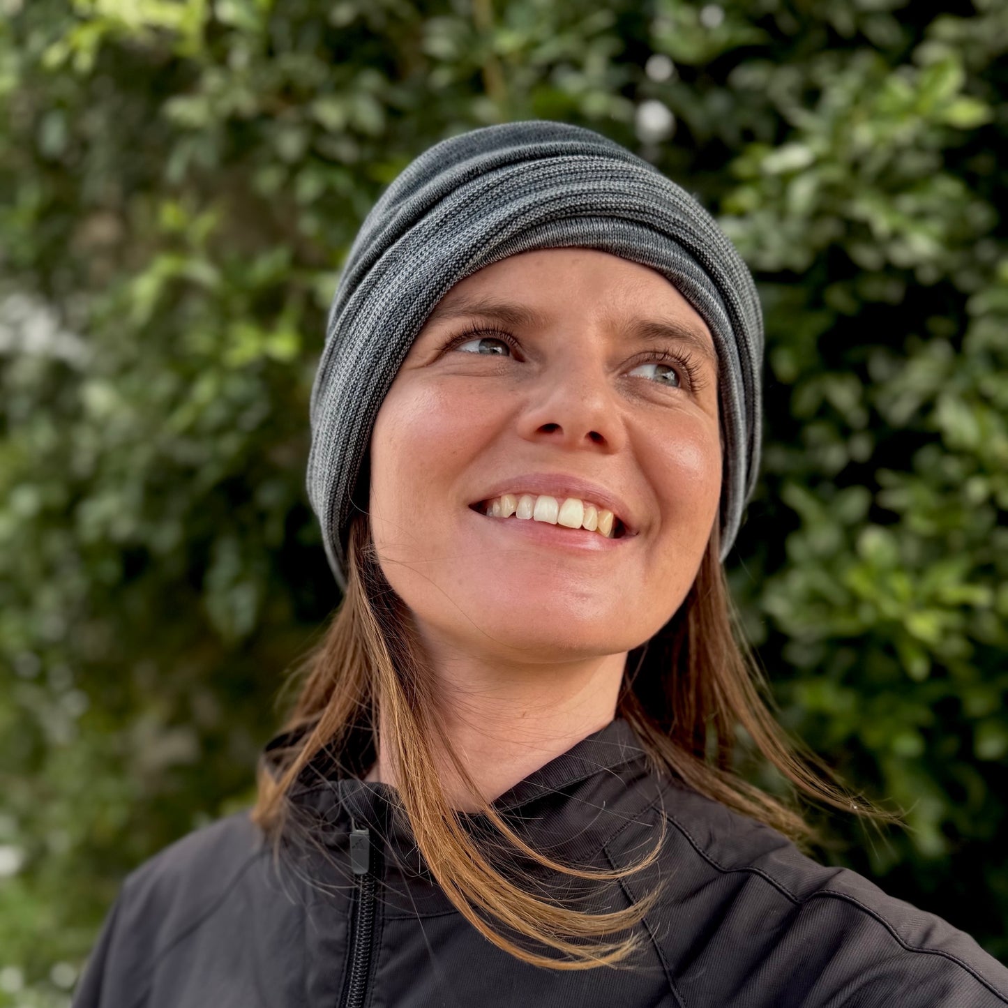 Grey Delight Merino Beanie Wrap