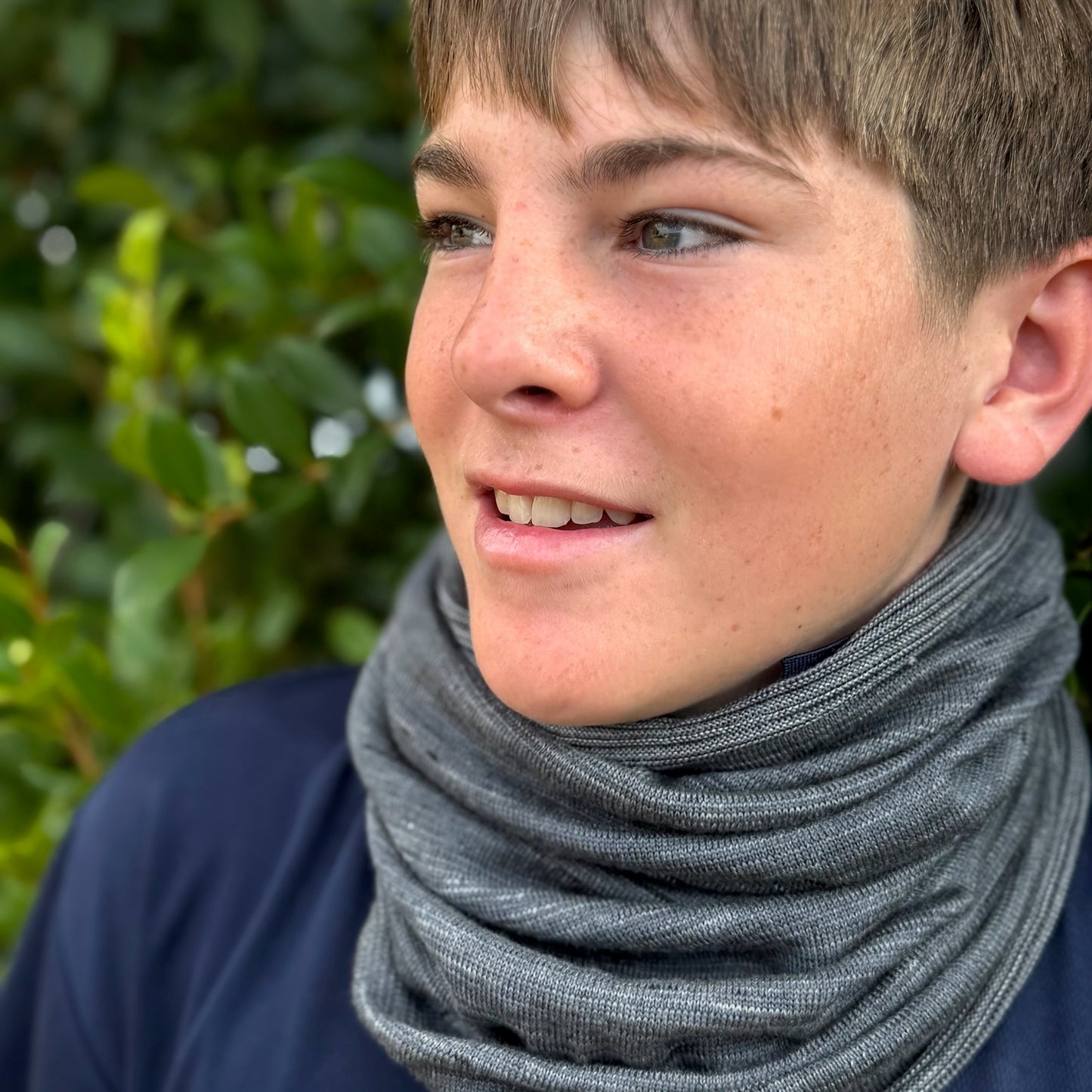 Grey Delight Merino Beanie Wrap