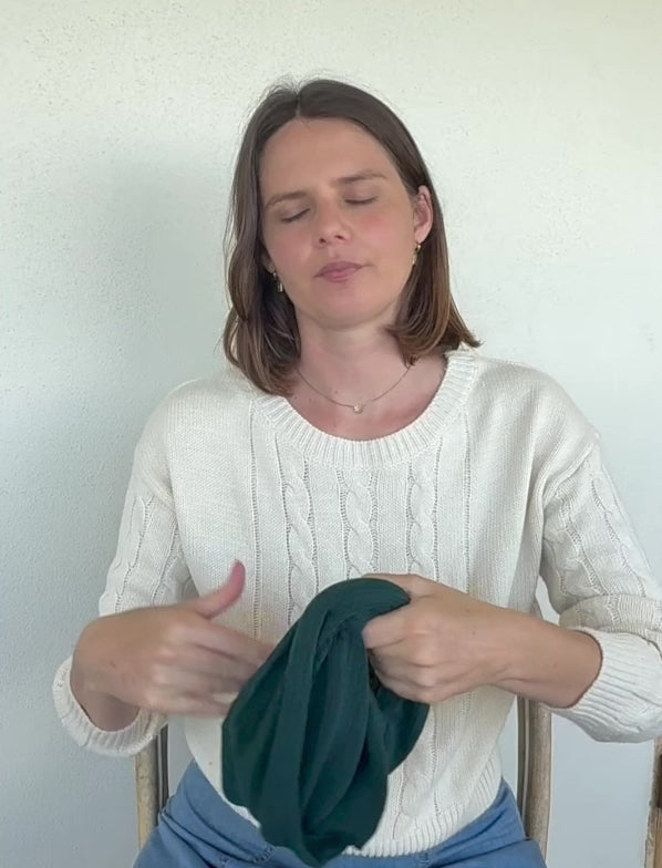 Merino Beanie Wrap - Forest Green