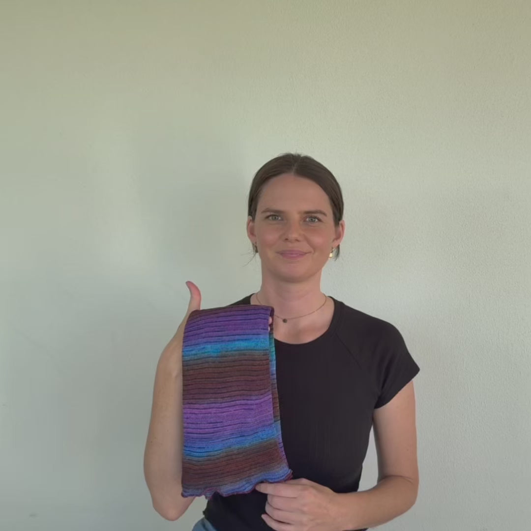 Ocean Blue Turban Wrap / Head Wrap Hand dyed